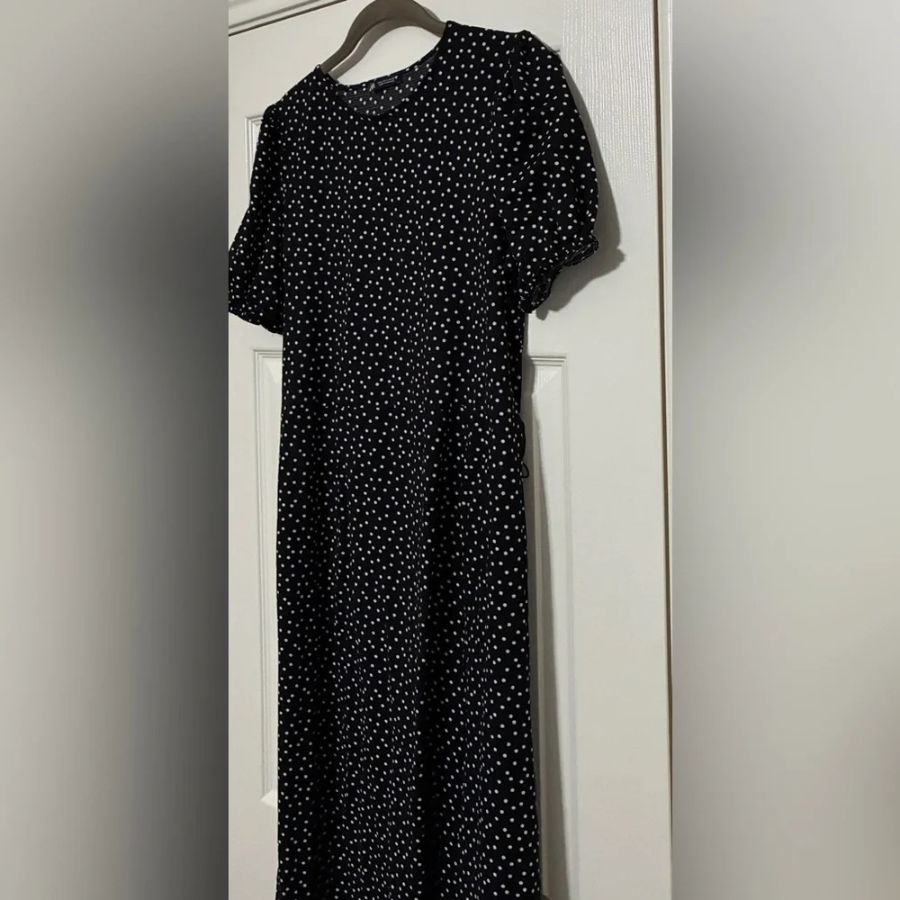 Zara Black/White Polka Dots Midi Dress. Size L. Classy. Feminine. Charming. - Picture 4 of 8